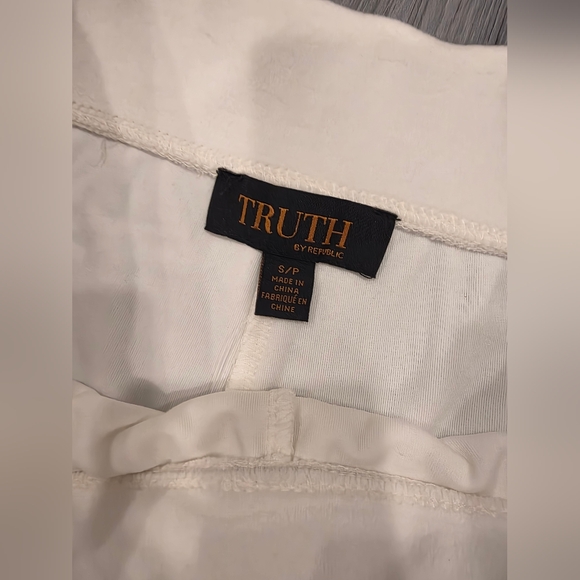 NWT TRUTH BY REPUBLIC 2pcs Set Women' Velour Hooded Track Suit Soft Ivory - Picture 8 of 15